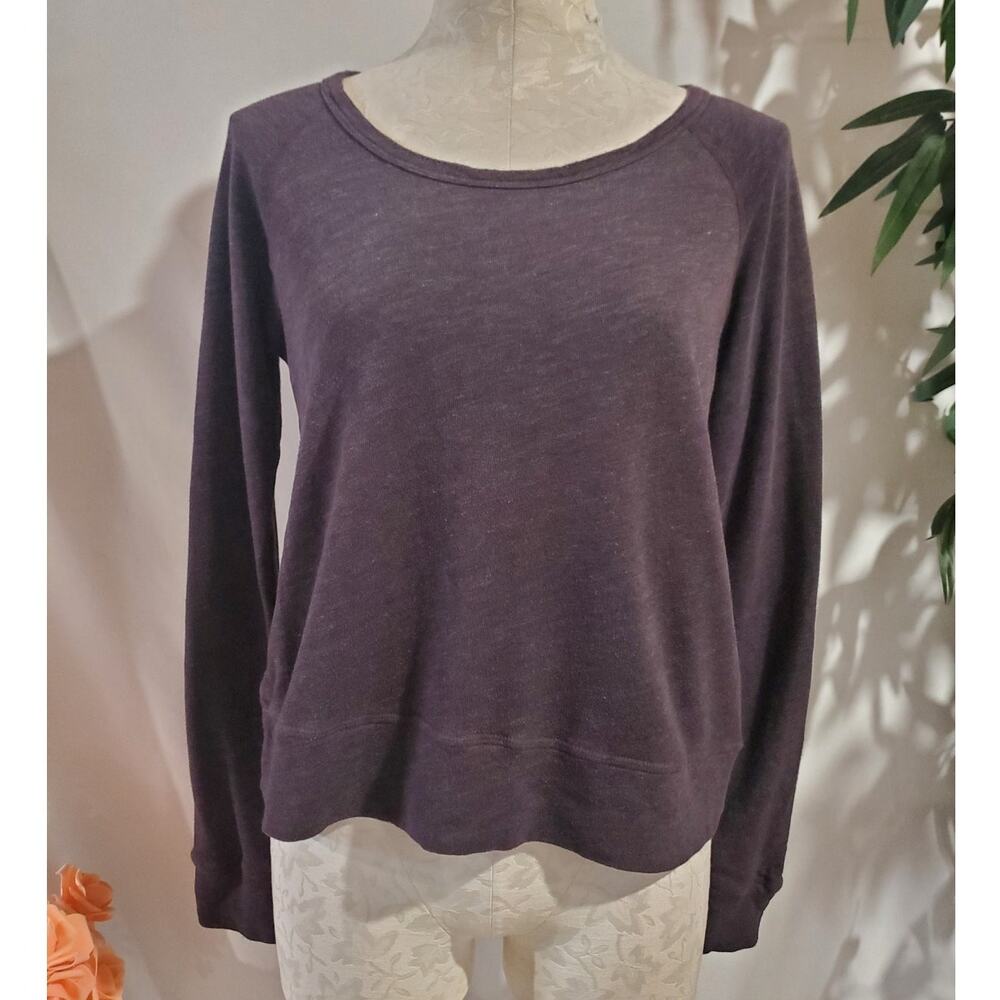Standard James Perse Scoop Neck Raglan Long Sleeve Pullover Top Womens 1 US S
